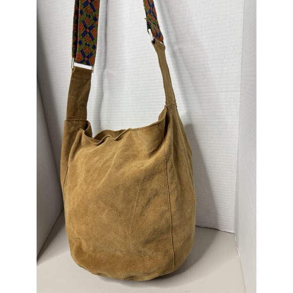 Roller Rabbit Brown Suede Hobo Shouchy Bag Handbag Boho - Picture 1 of 10